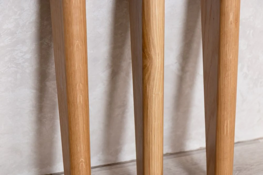 Set of 4 Oak Tapered Bench Legs - Image 7