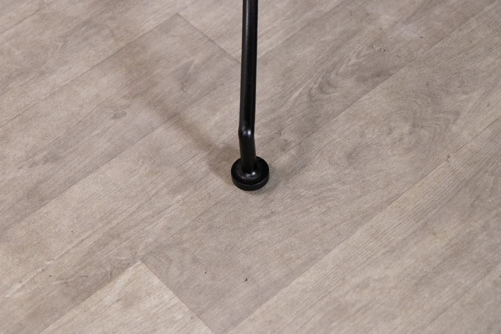 Oak Top Square Restaurant Table - French Style Base - Image 5