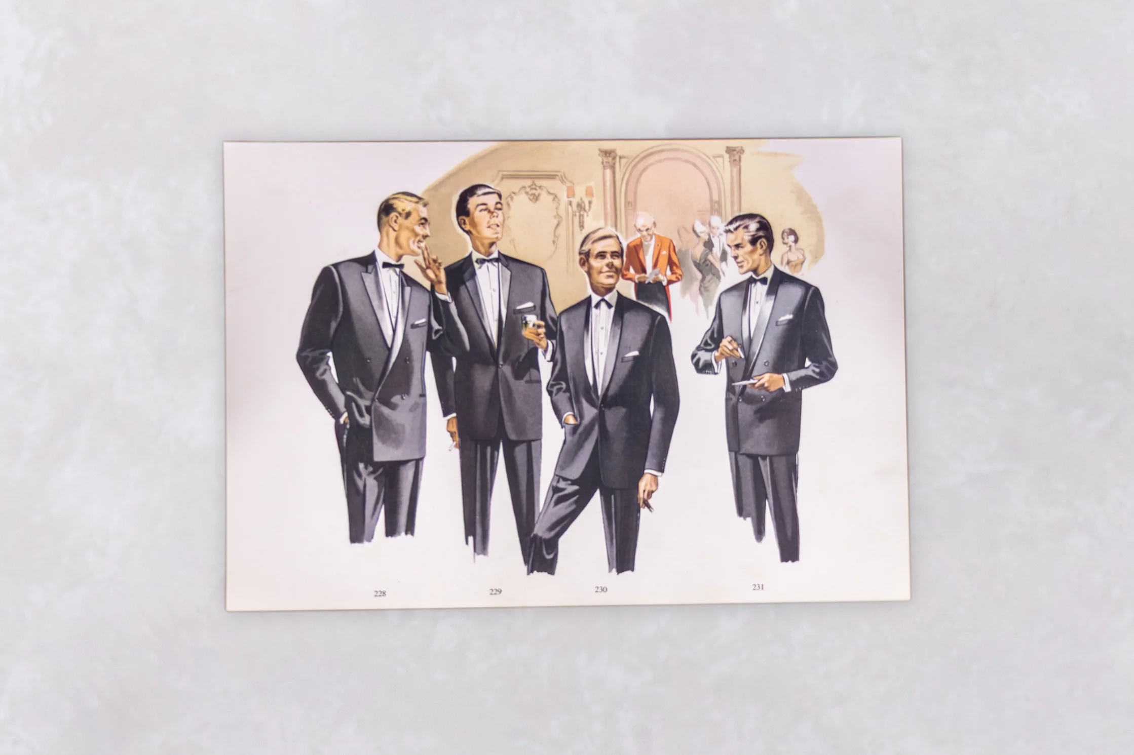 Original 1960’s American Men’s Fashion Tailoring Art Prints - Image 6