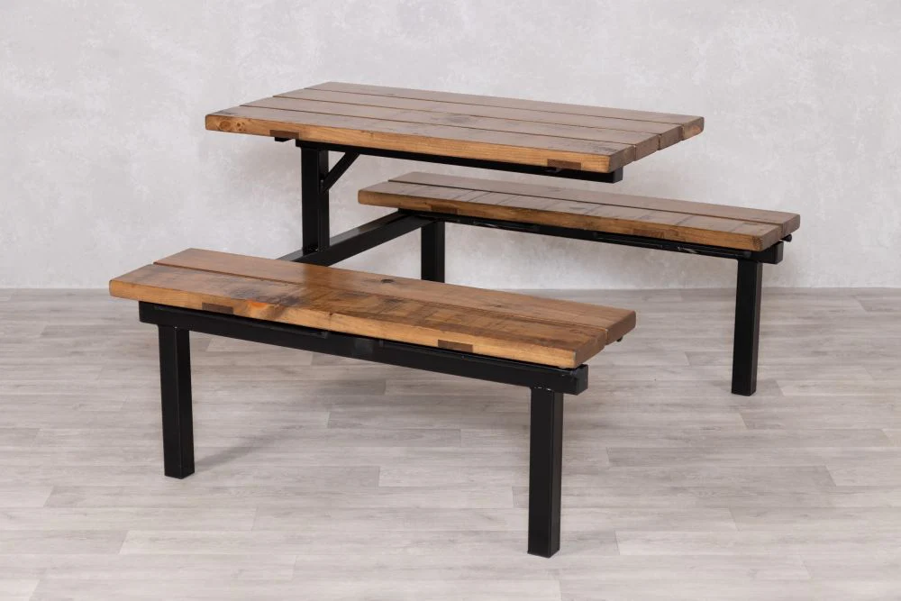 Outdoor Four Seater Table and Bench Set - Image 3