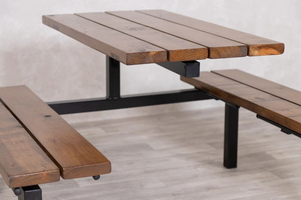 Outdoor Four Seater Table and Bench Set - Image 5