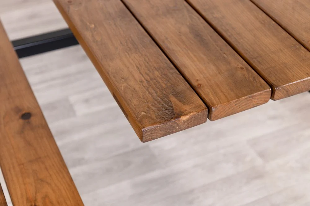 Outdoor Four Seater Table and Bench Set - Image 7