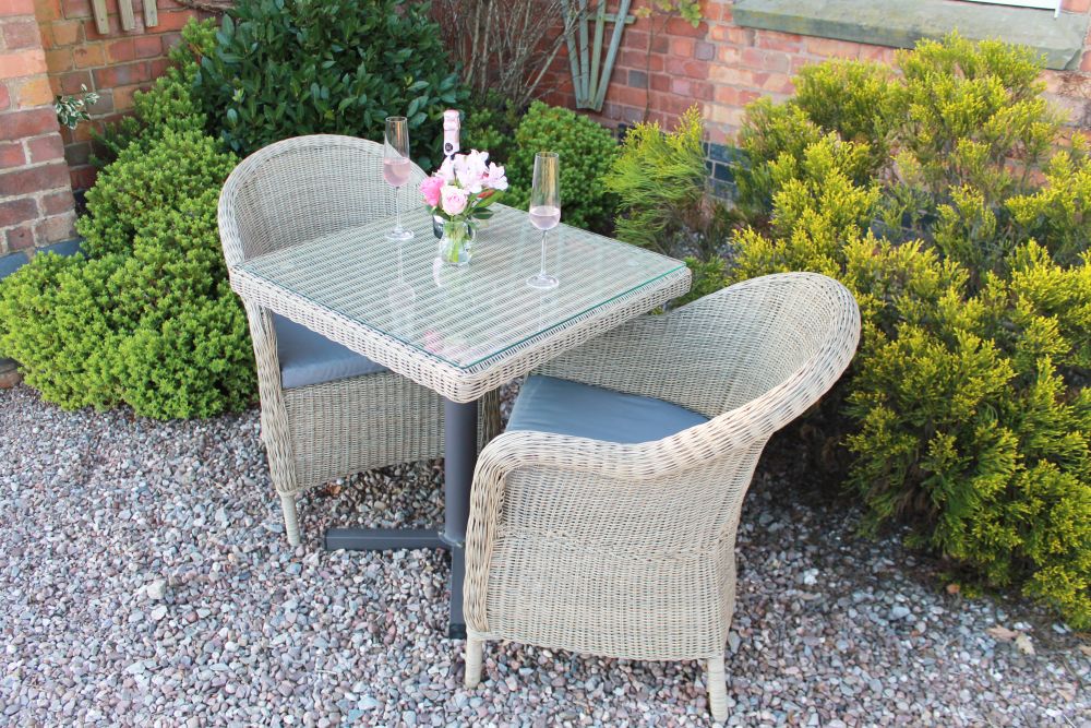 Alder Outdoor Set - 160x90cm Table - 6 Chair - Natural - Image 4