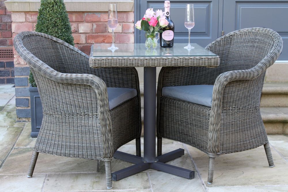 Alder Outdoor Set - 70x70cm Table - 2 Chair - Natural - Image 7
