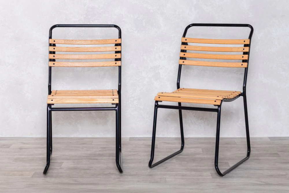 Dartmouth Outdoor Slatted Stacking Chair - Image 3