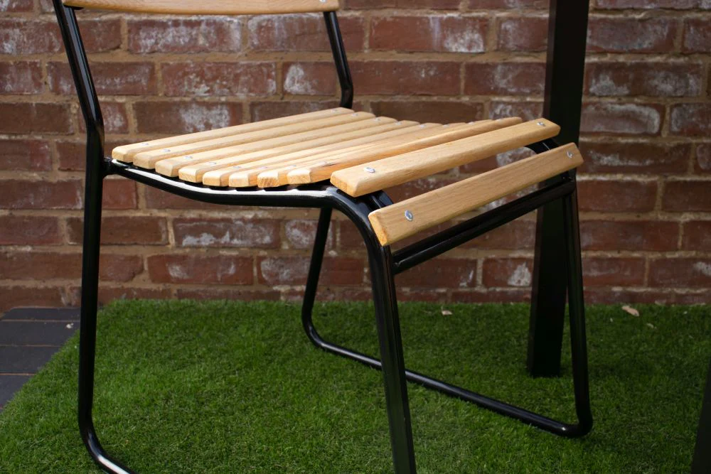 Dartmouth Outdoor Slatted Stacking Chair - Image 8