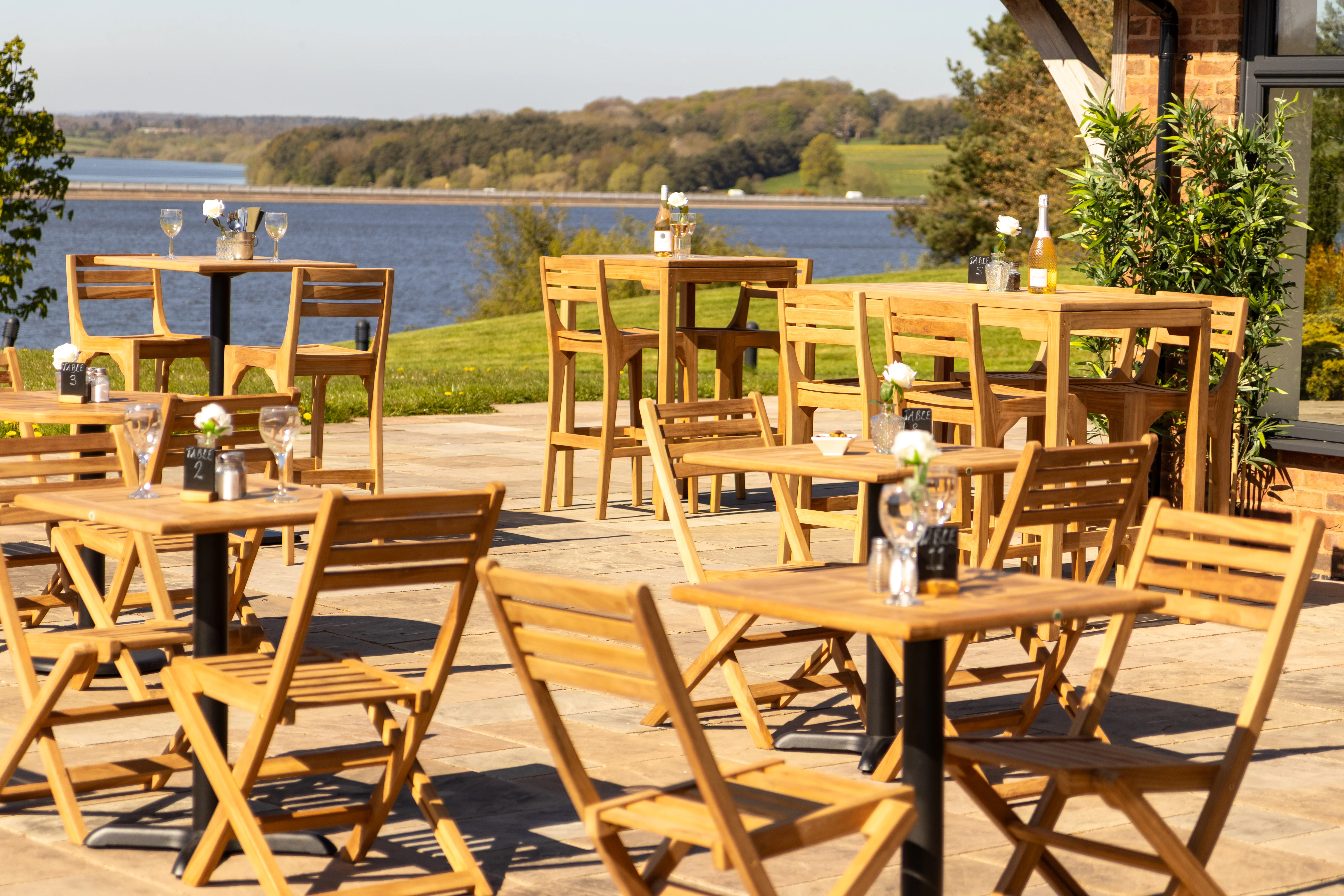 Outdoor Teak Tabletop Round Bar Table Range - Image 14