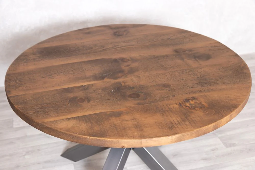 Oversized Industrial Round Dining Table - Image 3