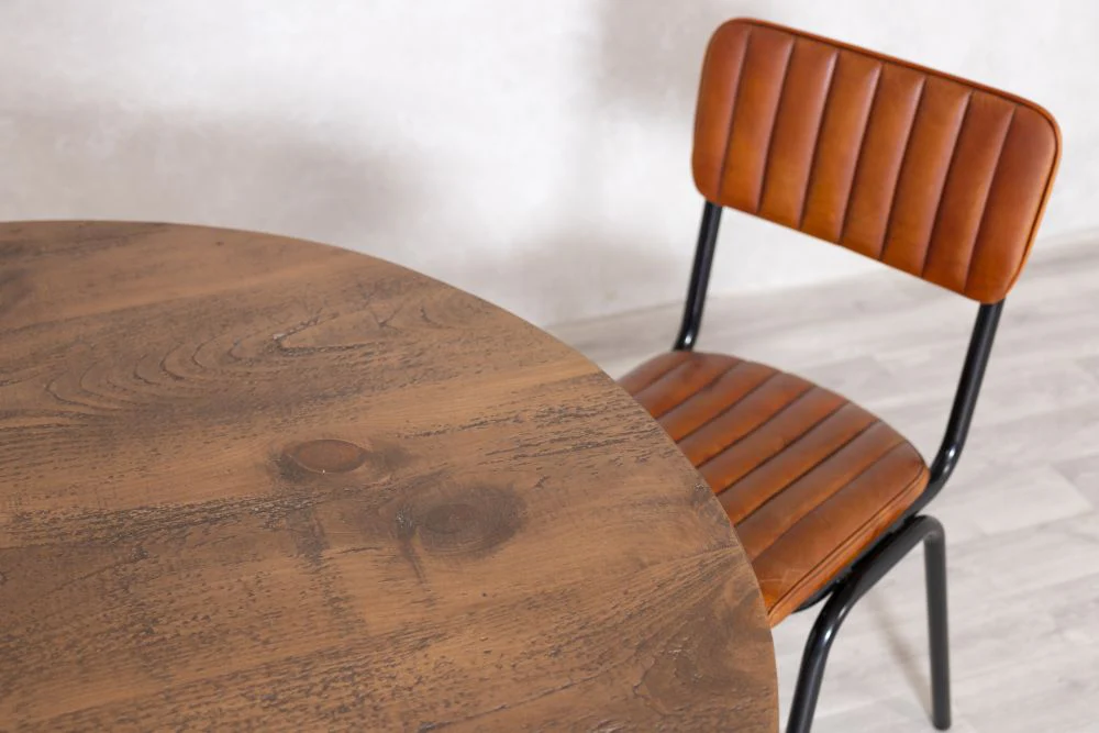 Oversized Industrial Round Dining Table - Image 6