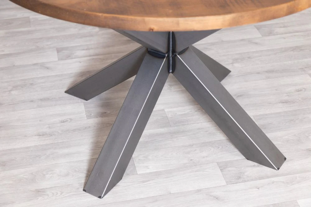 Oversized Industrial Round Dining Table - Image 7