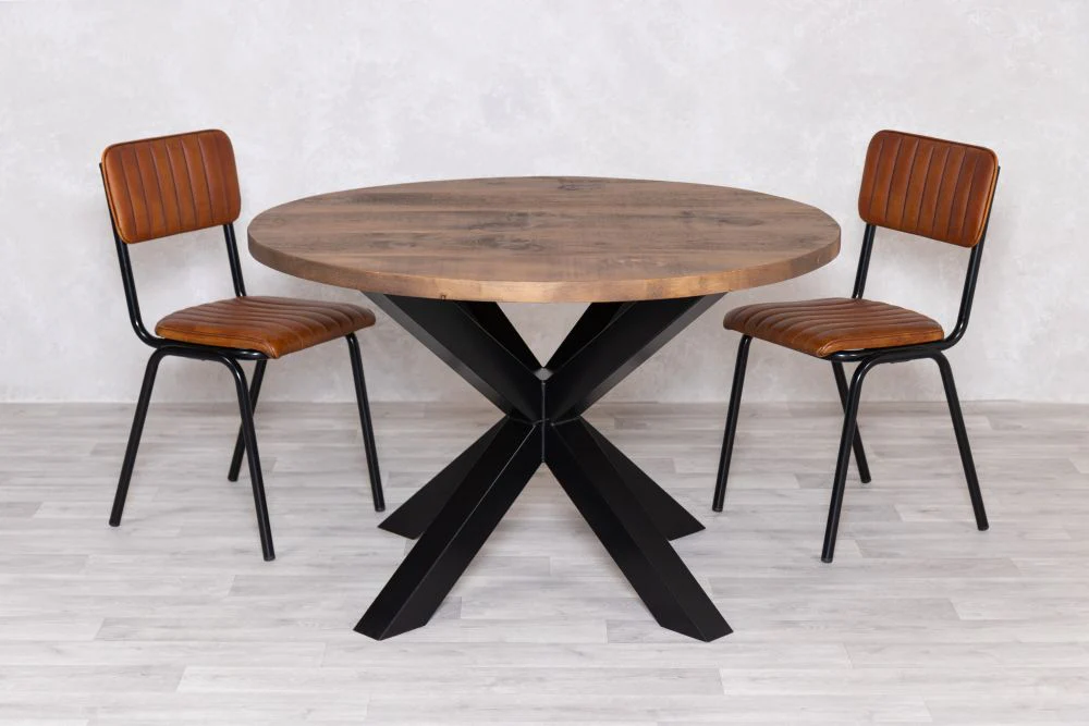 Oversized Industrial Round Dining Table - Image 8