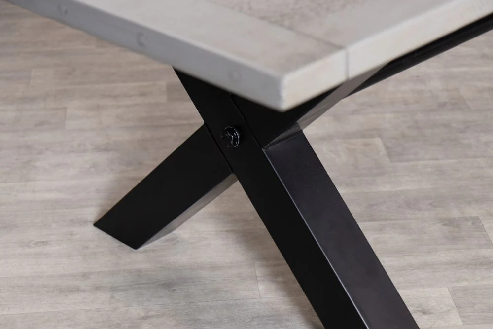 Oversized X Frame Dining Table - Image 4