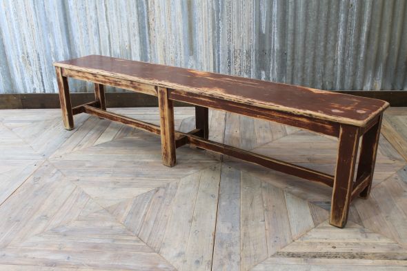 Burgundy bench