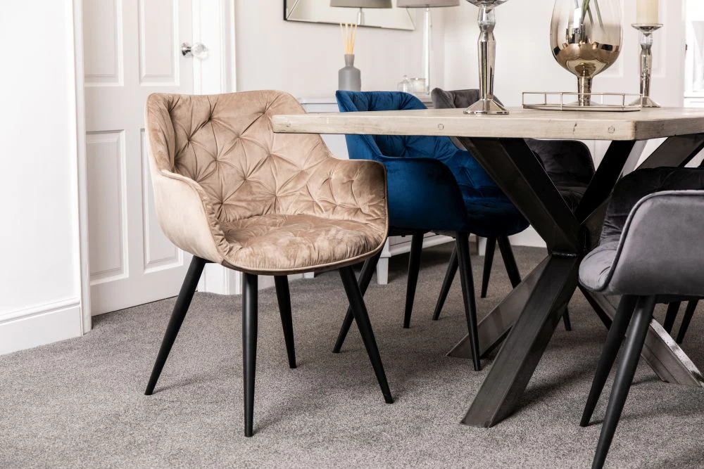 Pair of Picasso Velvet Dining Chairs - Image 16