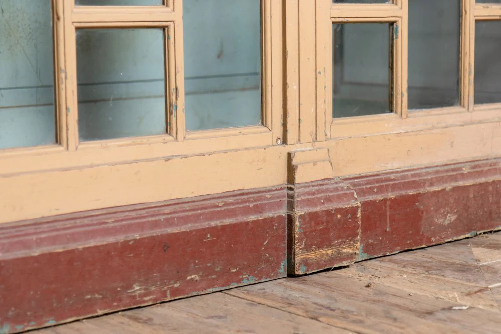 Vintage Pine Counter with Glass Doors - Image 21