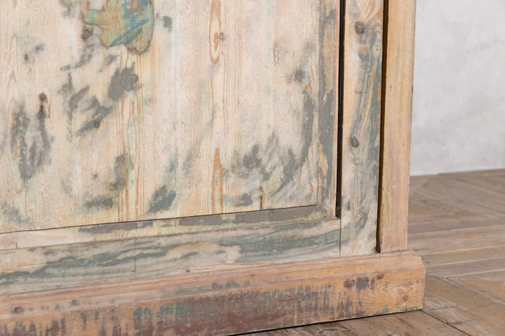 Vintage Pine Counter with Glass Doors - Image 7