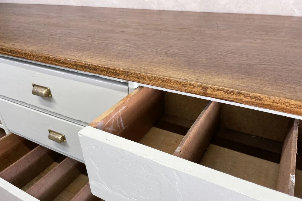 Pine and Oak Panelled Haberdashery Drawer Unit - Image 10