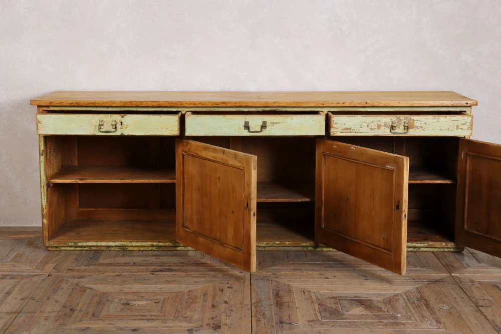 Vintage Pine Kitchen Cupboard Dresser Sideboard - Image 4