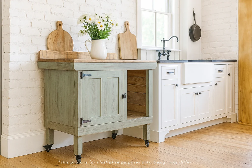 Pine Sideboard Workstation with Storage - Image 11