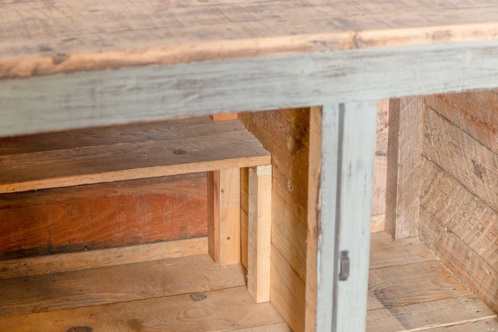 Pine Sideboard Workstation with Storage - Image 6