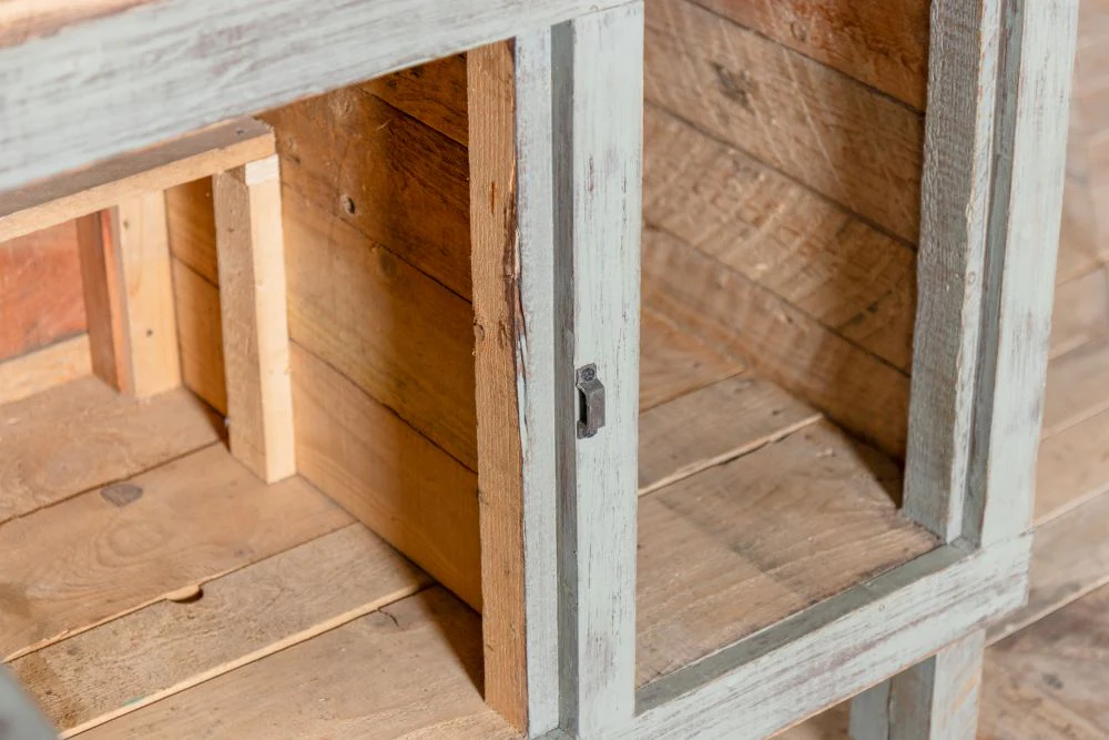 Pine Sideboard Workstation with Storage - Image 8