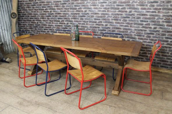 Clifton Handmade Pine Trestle Dining Table
