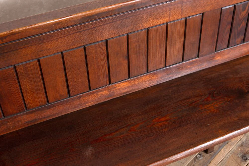 Vintage Pitch Pine Church Pew Range - Image 15
