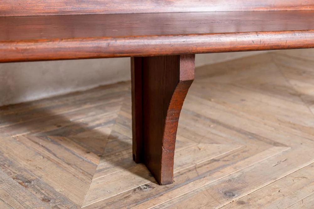 Vintage Pitch Pine Church Pew Range - Image 16