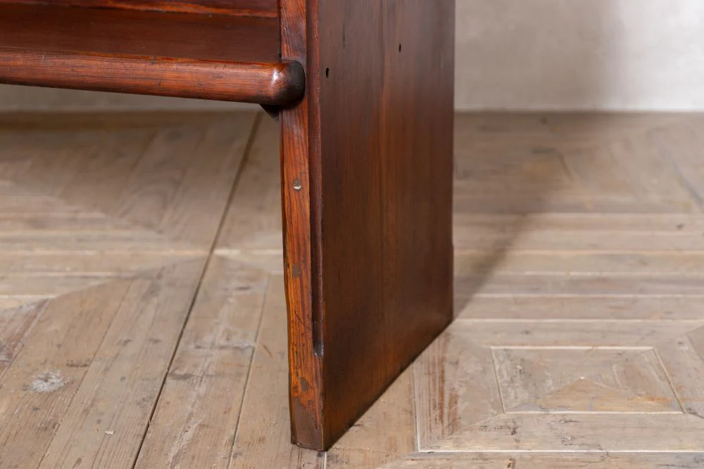 Vintage Pitch Pine Church Pew Range - Image 17