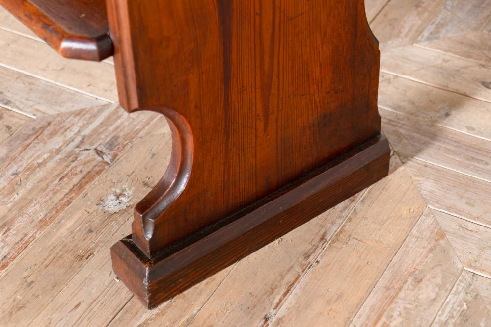Vintage Pitch Pine Church Pew Range - Image 7