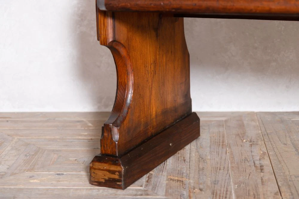 Vintage Pitch Pine Church Pew Range - Image 8