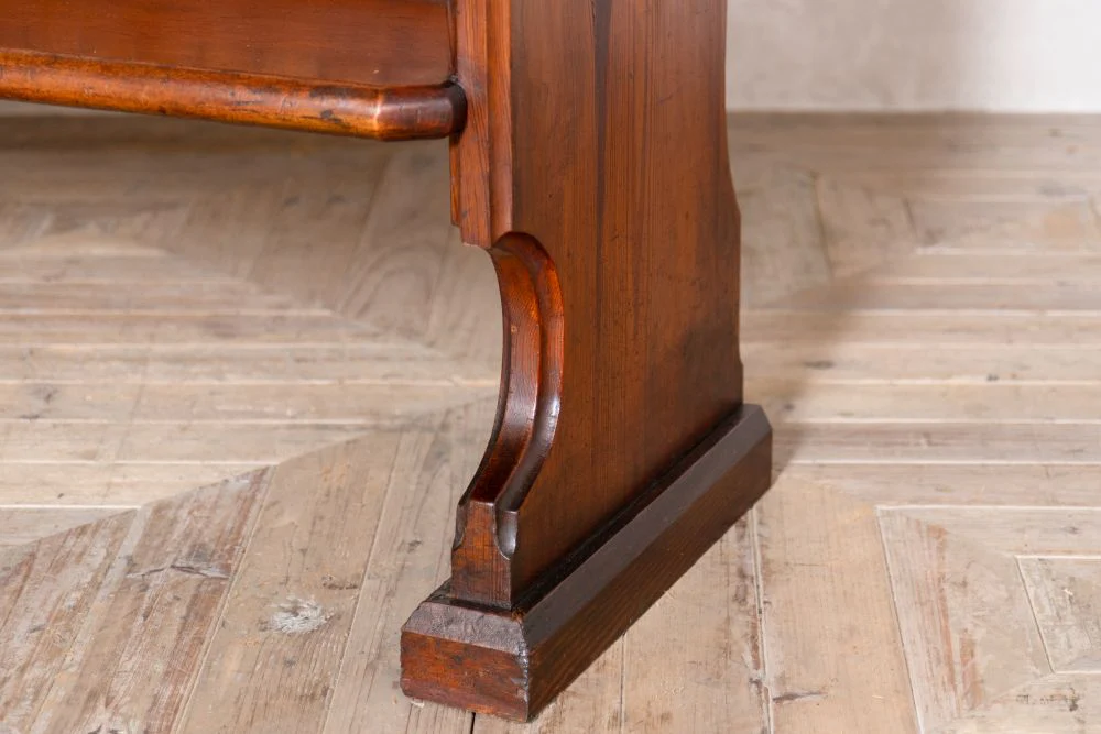 Vintage Pitch Pine Church Pew Range - Image 9