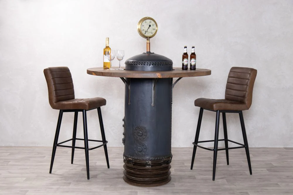 Galvanised Pressure Gauge Poseur Table