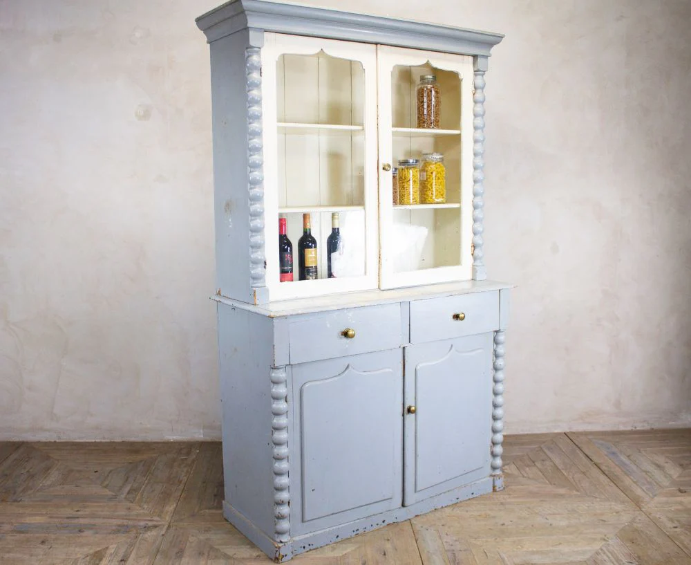 Victorian Pine Painted Kitchen Dresser - Image 2