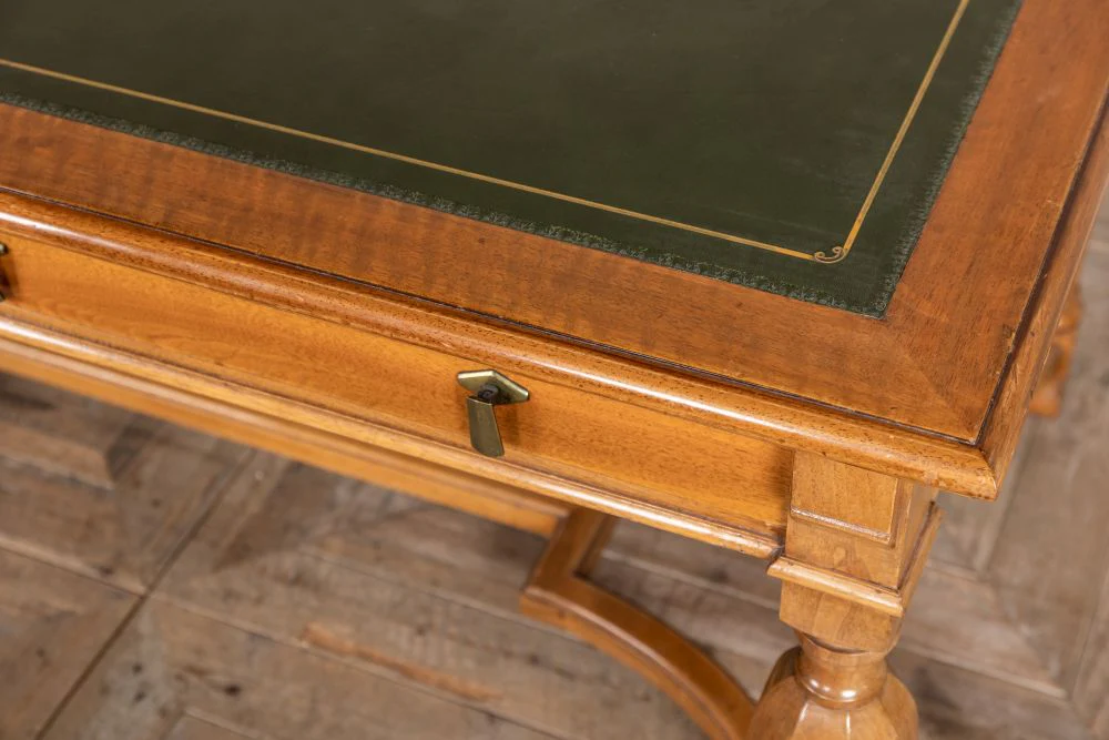 Vintage Solid Walnut Writing Desk - Image 4
