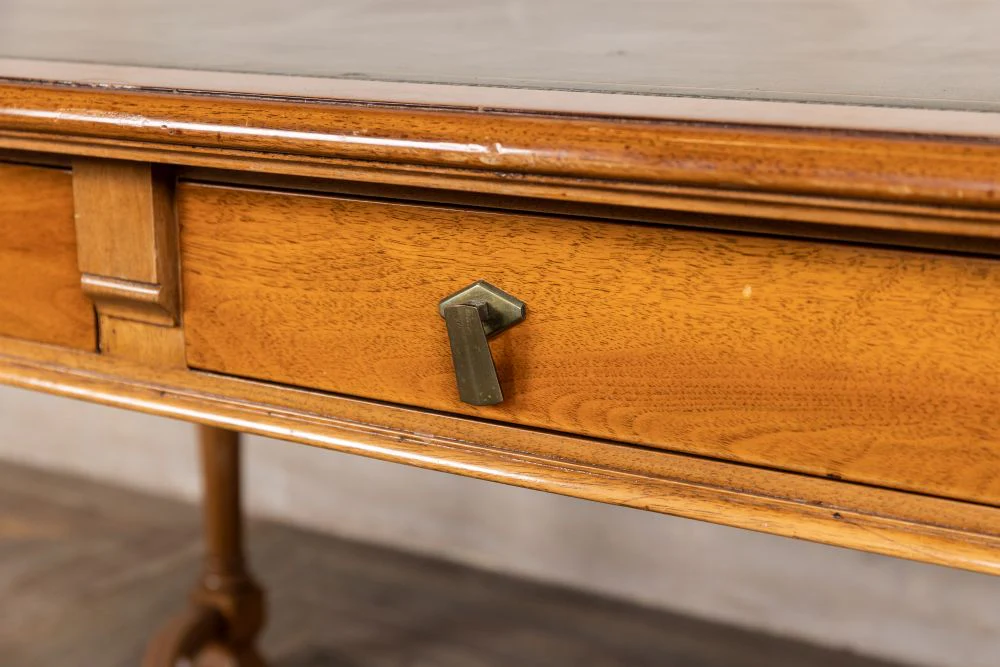 Vintage Solid Walnut Writing Desk - Image 5