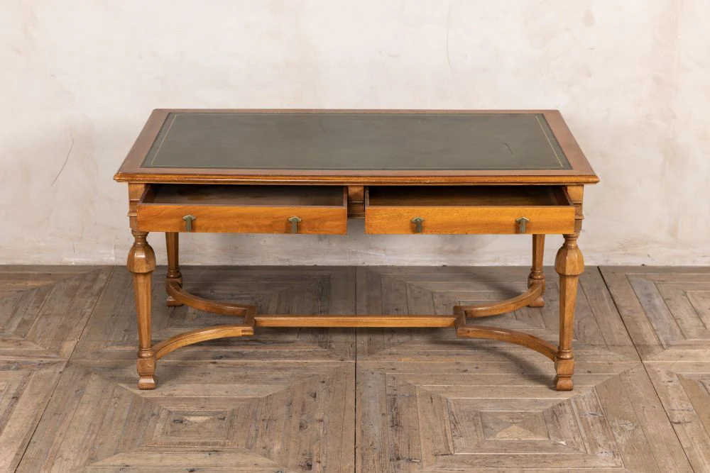 Vintage Solid Walnut Writing Desk - Image 8