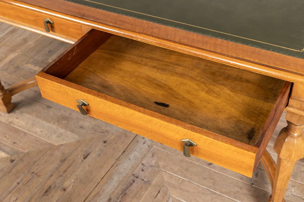 Vintage Solid Walnut Writing Desk - Image 9