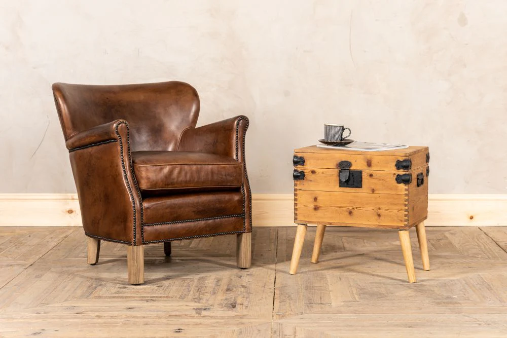 Pair of Upcycled Pine Travelling Chests - Image 2