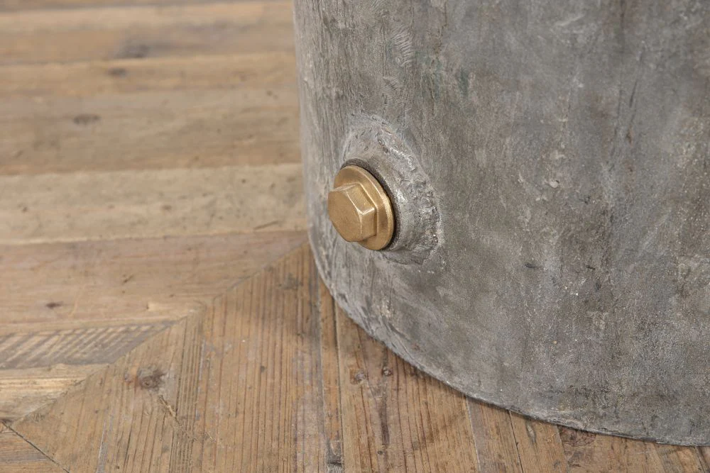 Galvanised Water Tank Upcycled Poseur Table - Image 5