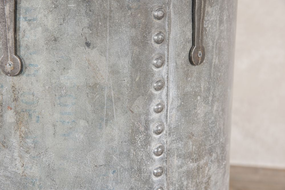 Galvanised Water Tank Upcycled Poseur Table - Image 6