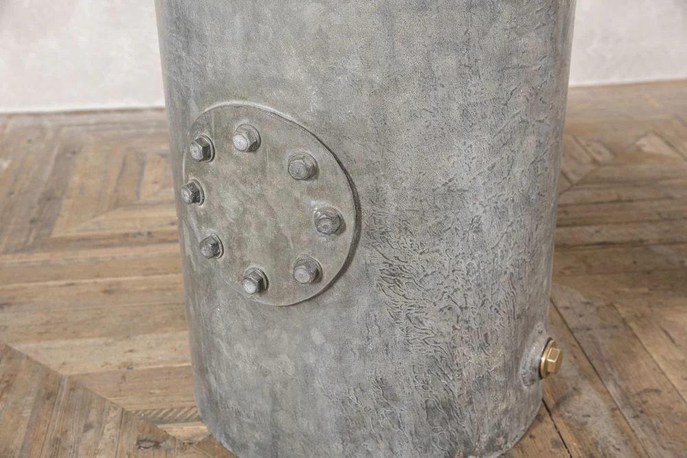 Galvanised Water Tank Upcycled Poseur Table - Image 7