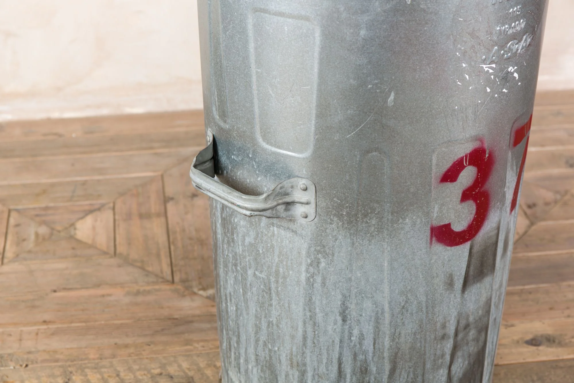 Small Galvanised Industrial Trash Cans - Image 4