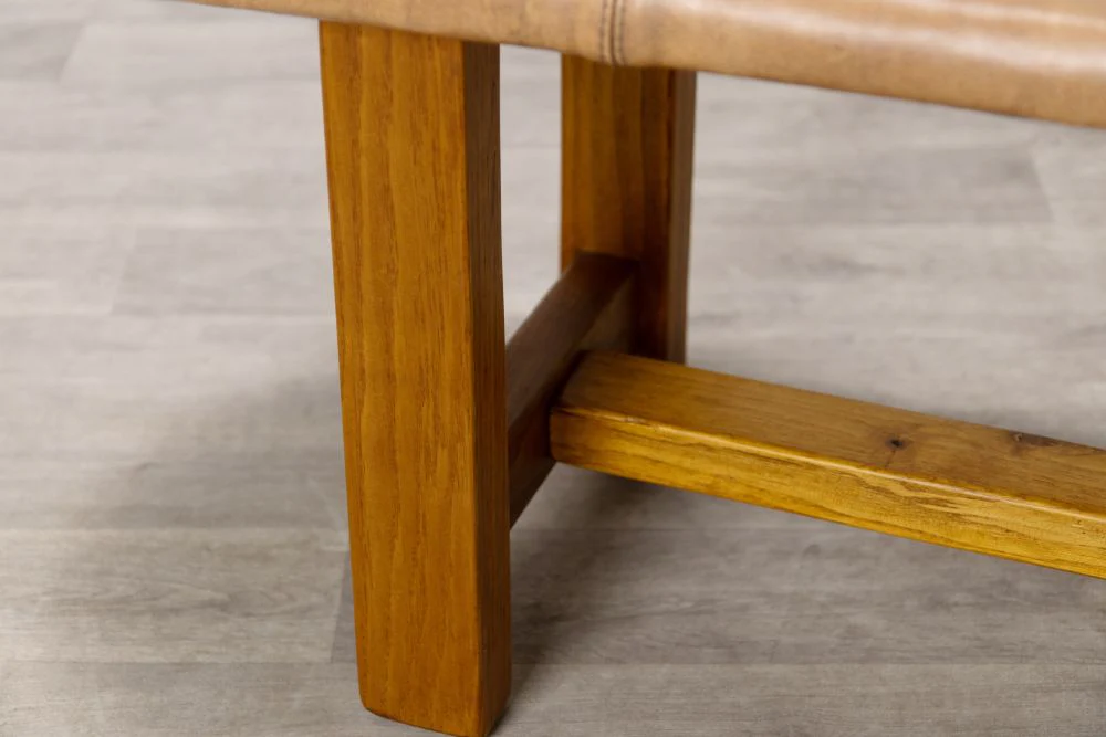 Leather Top Dining Bench - Image 3