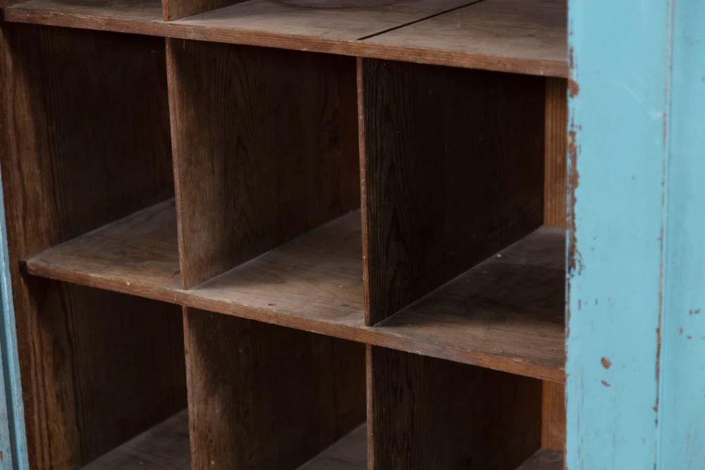 Large Pine Sliding Door Cupboard With Internal Pigeonholes - Image 10