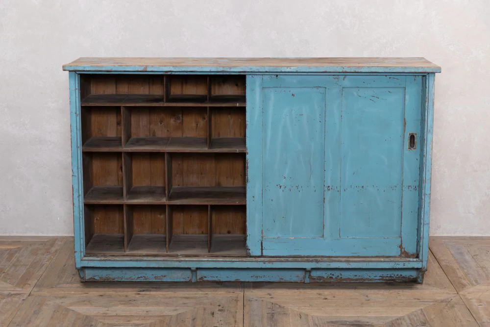 Large Pine Sliding Door Cupboard With Internal Pigeonholes - Image 3
