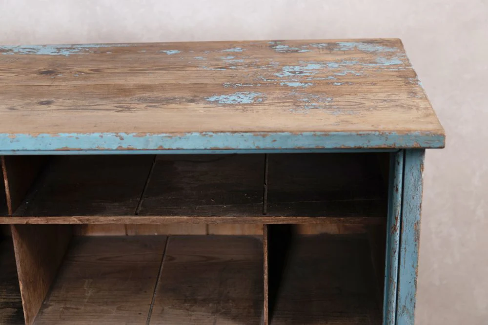 Large Pine Sliding Door Cupboard With Internal Pigeonholes - Image 5