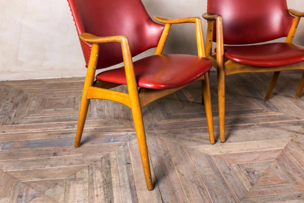 Red Upholstered Armchair - Image 5