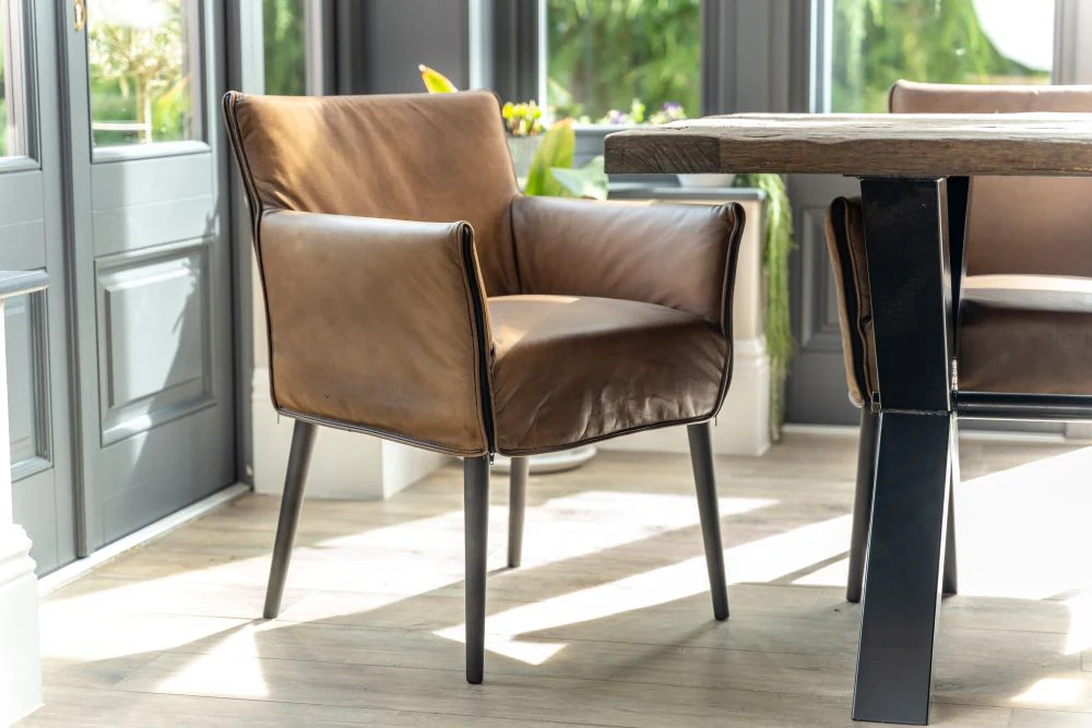 Regent Leather Dining Chair Range - Image 6
