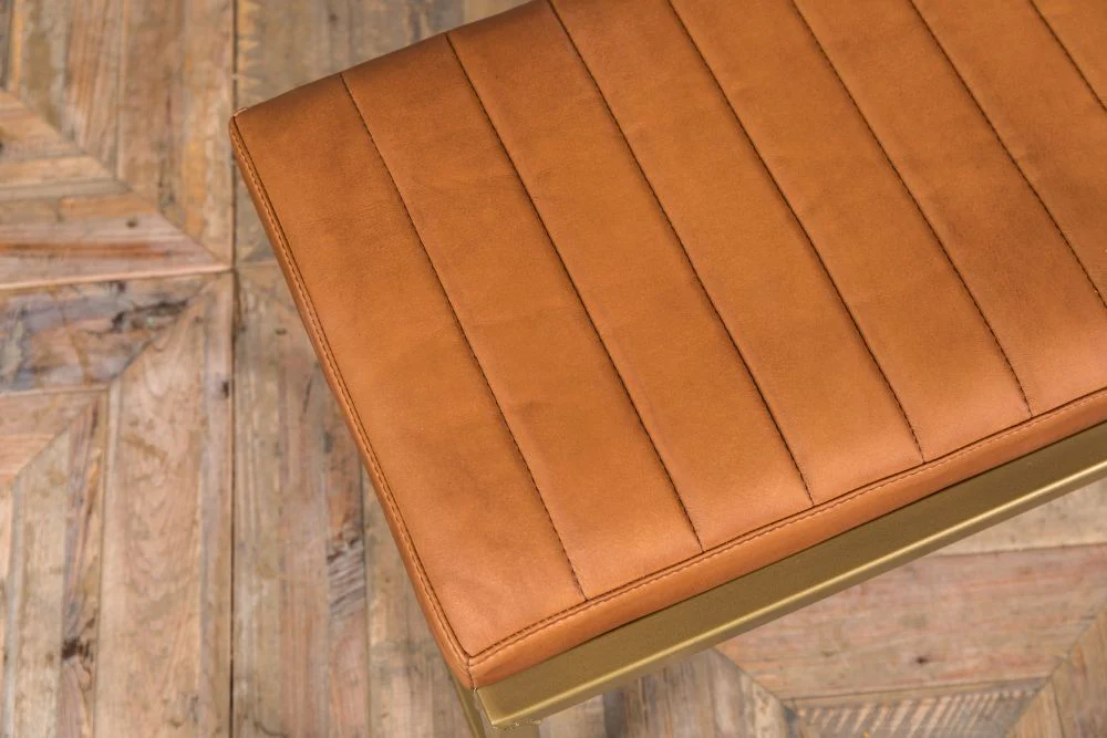 Rocco Leather Dining Bench - Image 3
